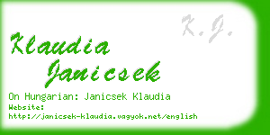 klaudia janicsek business card